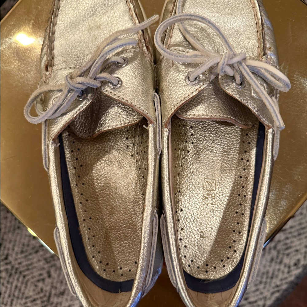Sperry Topsider Women's Metallic Boat Shoes 7 - Picture 4 of 10